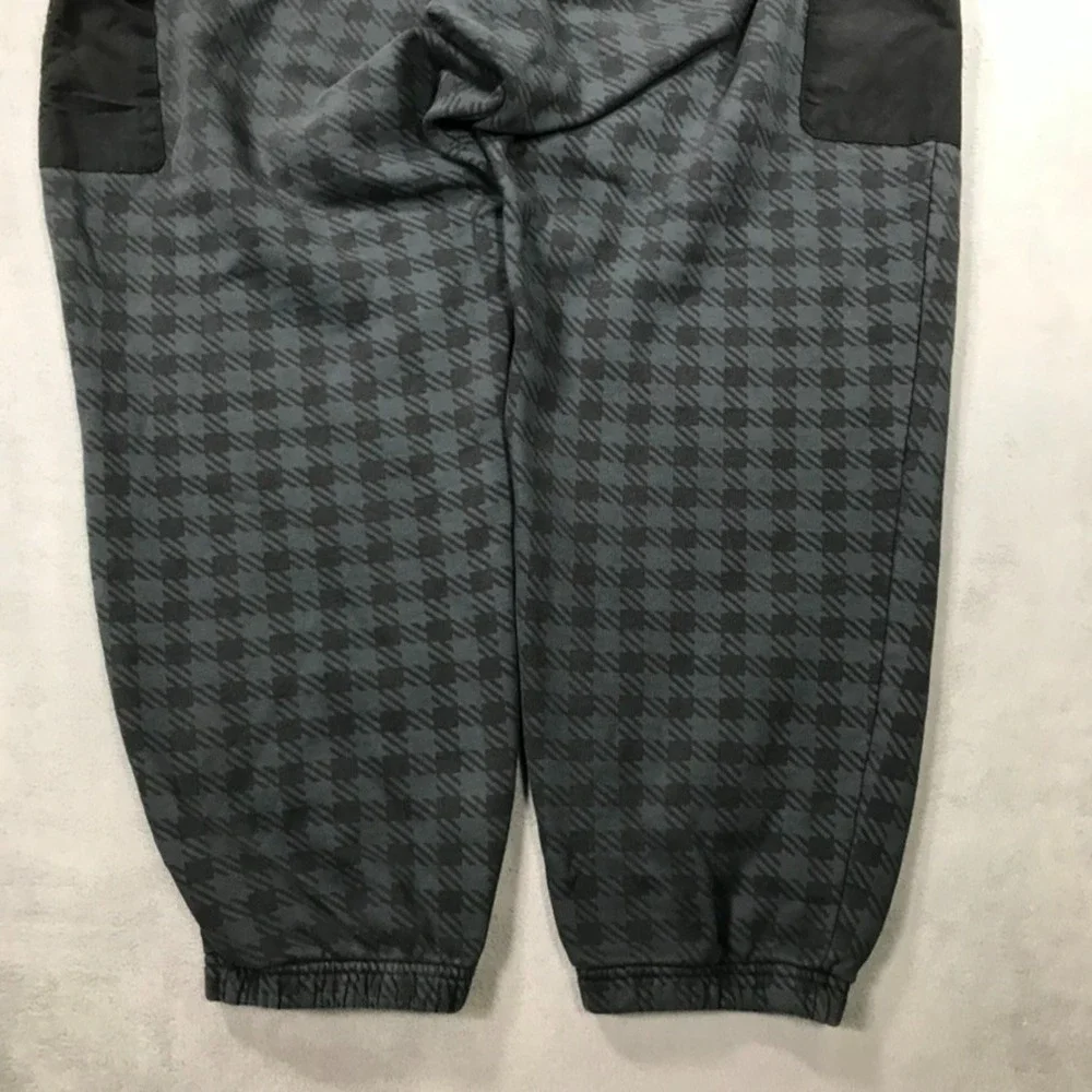 Adidas Sweatpants Joggers Mens 2XL XXL Blue Black Plaid R.Y.V. Reveal Your Voice